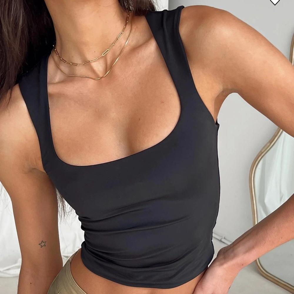Princess Polly Black Crop Top